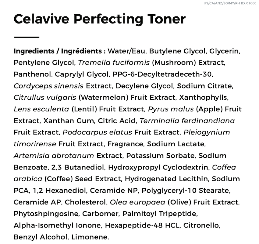 Celavive Perfecting Toner: Skin-reﬁning prep ANZ