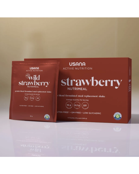 alt USANA Bulk Nutrimeal™ Wild Strawberry Packets text